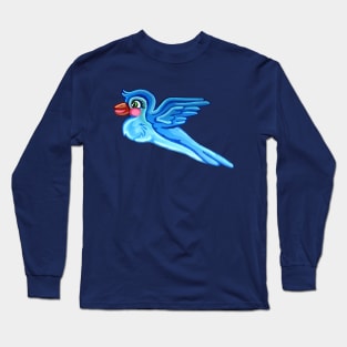 Flying Spring Bluebird Long Sleeve T-Shirt